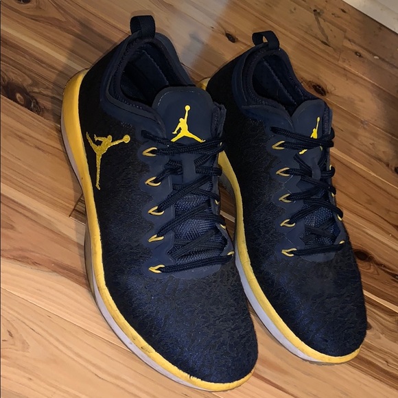 Jordan Other - Michigan blue and yellow Jordan shoes!!